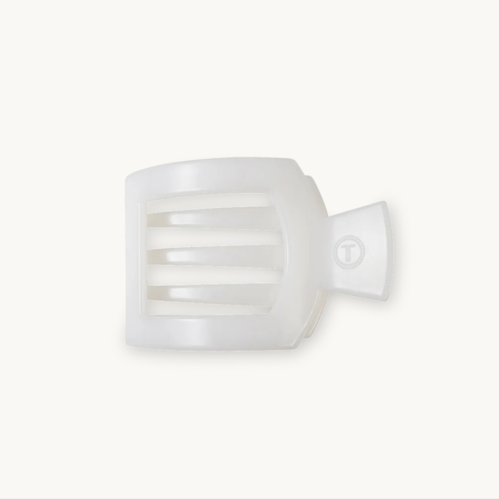 NEW RELEASE! TELETIES Coconut White MEDIUM Flat Square Clip! Pain Free|New W Tag